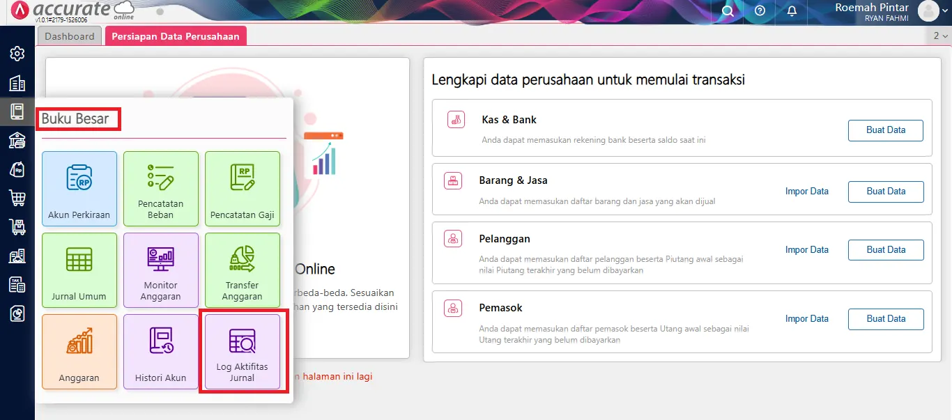 Cara membaca log aktivitas jurnal